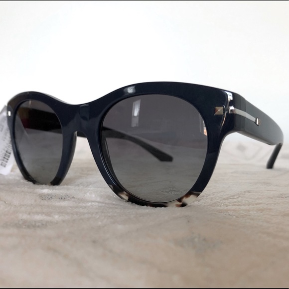 Valentino Accessories - Valentino Modified Round 51mm Sunglasses Blue Hava